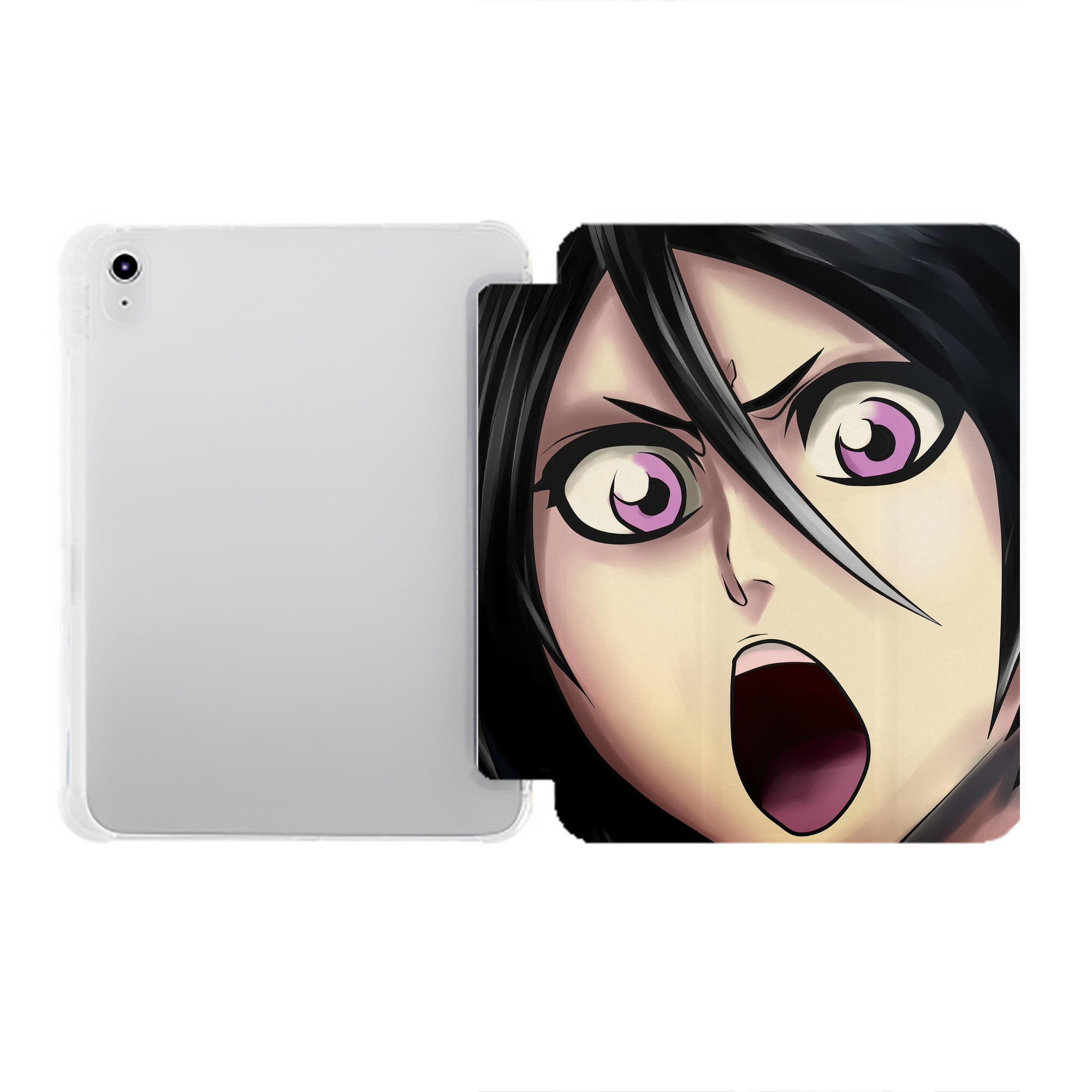 （画像用） ブリーチ BLEACH IPad ケース ペン収納付き 三つ折りスタンド PUレザー×シリコン 対応機種9.5/10.5/10.9インチ